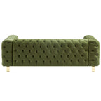 Canapé 3 places en velours capitonné Keyser Modern Glam par Christopher Knight Home – 83,75 L x 34,50 l x 27,25 H