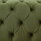 Canapé 3 places en velours capitonné Keyser Modern Glam par Christopher Knight Home – 83,75 L x 34,50 l x 27,25 H