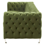 Canapé 3 places en velours capitonné Keyser Modern Glam par Christopher Knight Home – 83,75 L x 34,50 l x 27,25 H