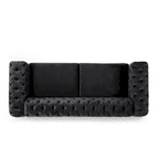 Canapé 3 places en velours capitonné Keyser Modern Glam par Christopher Knight Home – 83,75 L x 34,50 l x 27,25 H