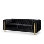 Canapé 3 places en velours capitonné Keyser Modern Glam par Christopher Knight Home – 83,75 L x 34,50 l x 27,25 H