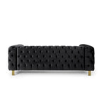 Canapé 3 places en velours capitonné Keyser Modern Glam par Christopher Knight Home – 83,75 L x 34,50 l x 27,25 H