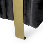 Canapé 3 places en velours capitonné Keyser Modern Glam par Christopher Knight Home – 83,75 L x 34,50 l x 27,25 H