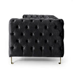 Canapé 3 places en velours capitonné Keyser Modern Glam par Christopher Knight Home – 83,75 L x 34,50 l x 27,25 H