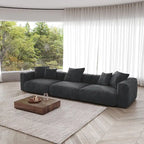 Canapé de 363 cm – Canapé profond avec 5 coussins, canapé 3 places en velours côtelé, canapés modernes pour salon