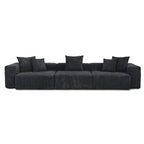 Canapé de 363 cm – Canapé profond avec 5 coussins, canapé 3 places en velours côtelé, canapés modernes pour salon