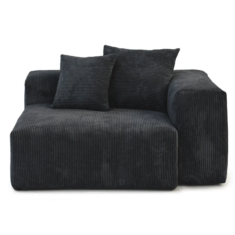 Canapé de 363 cm – Canapé profond avec 5 coussins, canapé 3 places en velours côtelé, canapés modernes pour salon