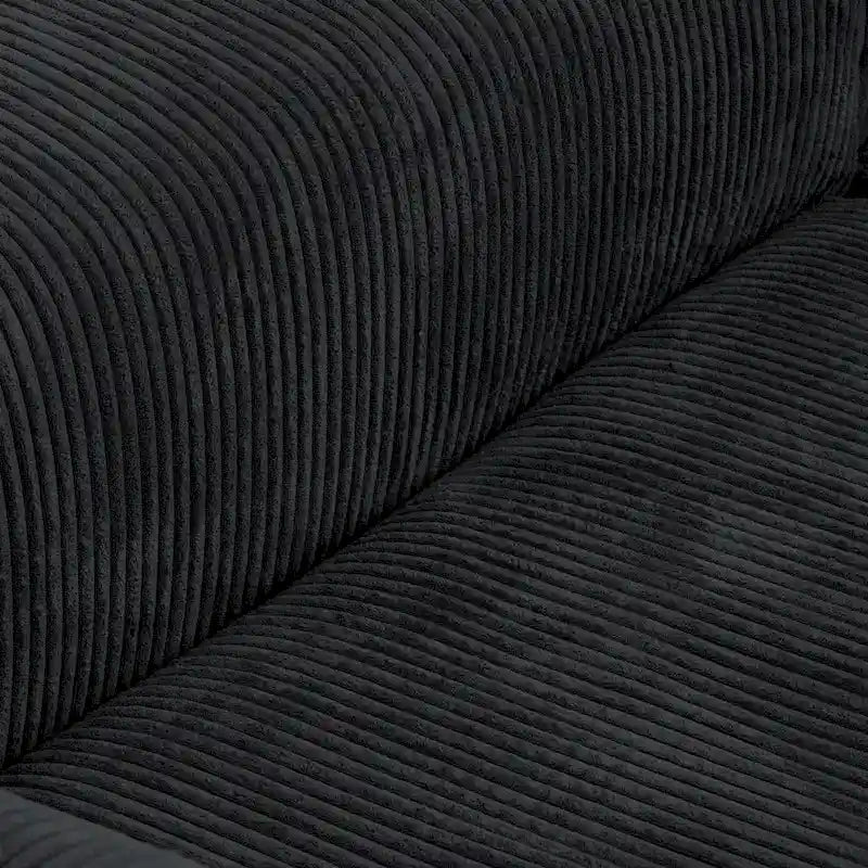 Canapé de 363 cm – Canapé profond avec 5 coussins, canapé 3 places en velours côtelé, canapés modernes pour salon