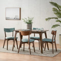 Ensemble de salle à manger rectangulaire 5 pièces en bois de style Mid-Century par