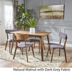 Ensemble de salle à manger rectangulaire 5 pièces en bois de style Mid-Century par