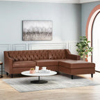 Sectionnel Furman contemporain touffeté avec chaise longue par Christopher Knight Home