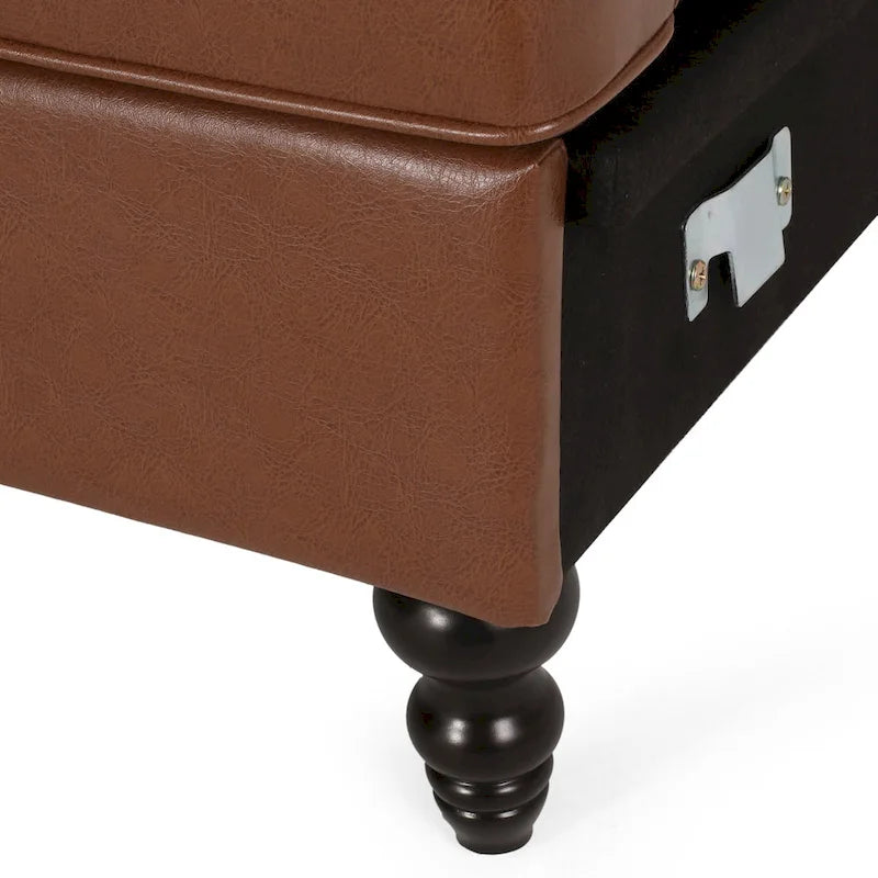 Sectionnel Furman contemporain touffeté avec chaise longue par Christopher Knight Home