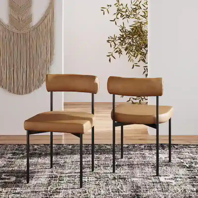 Tabouret de bar ou chaise de salle à manger hauteur comptoir Dahlia avec dossier et coussin rembourré