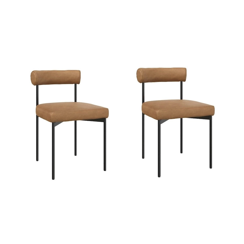 Tabouret de bar ou chaise de salle à manger hauteur comptoir Dahlia avec dossier et coussin rembourré