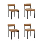 Tabouret de bar ou chaise de salle à manger hauteur comptoir Dahlia avec dossier et coussin rembourré