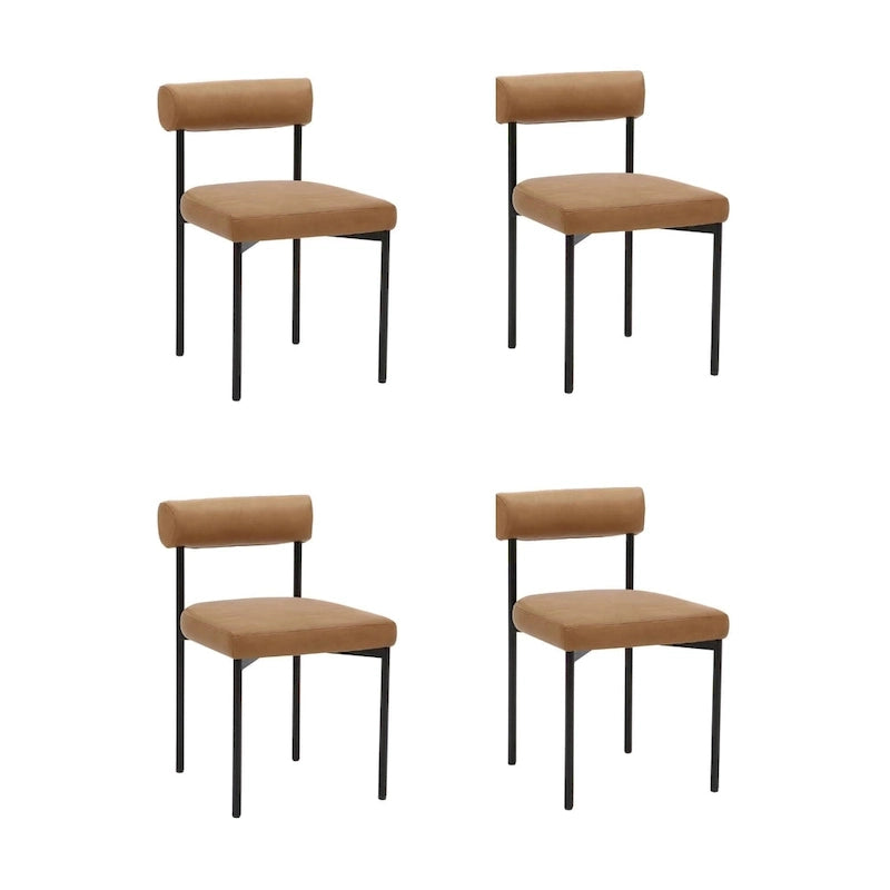 Tabouret de bar ou chaise de salle à manger hauteur comptoir Dahlia avec dossier et coussin rembourré