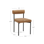 Tabouret de bar ou chaise de salle à manger hauteur comptoir Dahlia avec dossier et coussin rembourré