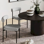 Tabouret de bar ou chaise de salle à manger hauteur comptoir Dahlia avec dossier et coussin rembourré