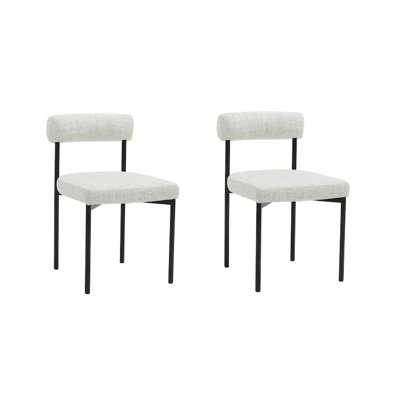 Tabouret de bar ou chaise de salle à manger hauteur comptoir Dahlia avec dossier et coussin rembourré