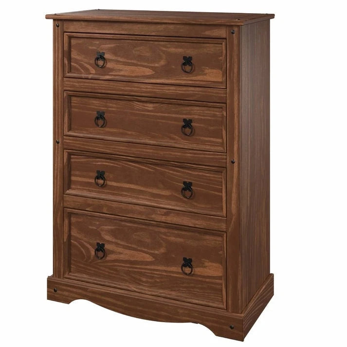 Commode en bois 4 tiroirs Corona