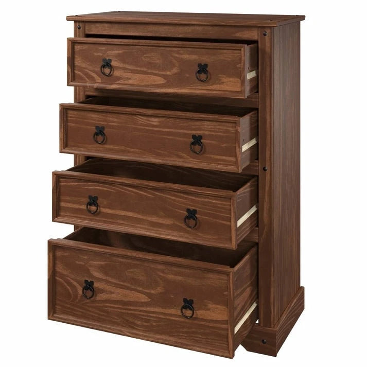 Commode en bois 4 tiroirs Corona