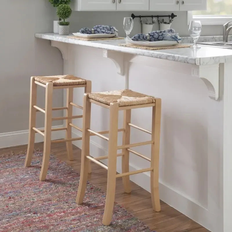 Tabouret de bar sans dossier Graham (Lot de 2)