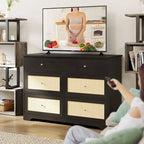 Commode de rangement à 6 tiroirs en rotin Moasis