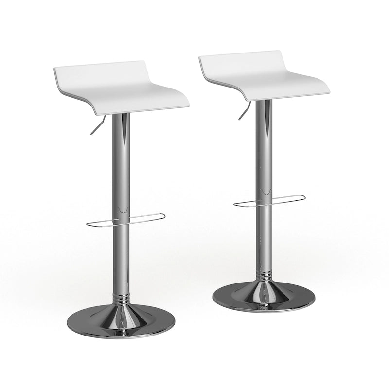 Tabourets pivotants réglables Porch & Den Blaine Chrome Air Lift (Lot de 2)