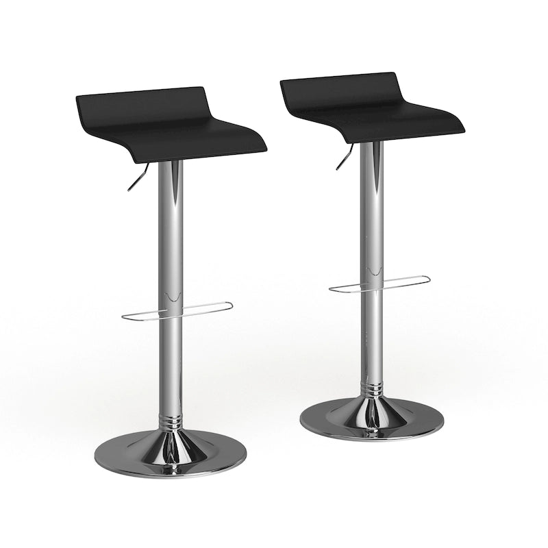 Tabourets pivotants réglables Porch & Den Blaine Chrome Air Lift (Lot de 2)