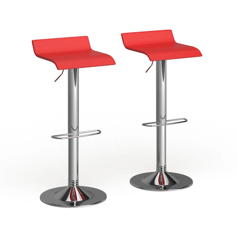 Tabourets pivotants réglables Porch & Den Blaine Chrome Air Lift (Lot de 2)