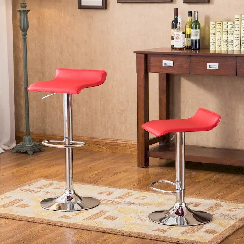 Tabourets pivotants réglables Porch & Den Blaine Chrome Air Lift (Lot de 2)