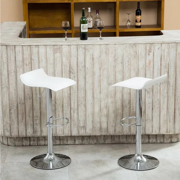 Tabourets pivotants réglables Porch & Den Blaine Chrome Air Lift (Lot de 2)