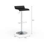 Tabourets pivotants réglables Porch & Den Blaine Chrome Air Lift (Lot de 2)