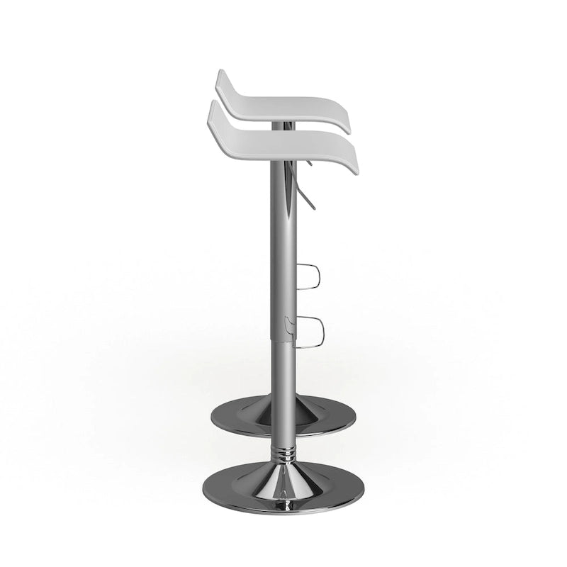 Tabourets pivotants réglables Porch & Den Blaine Chrome Air Lift (Lot de 2)