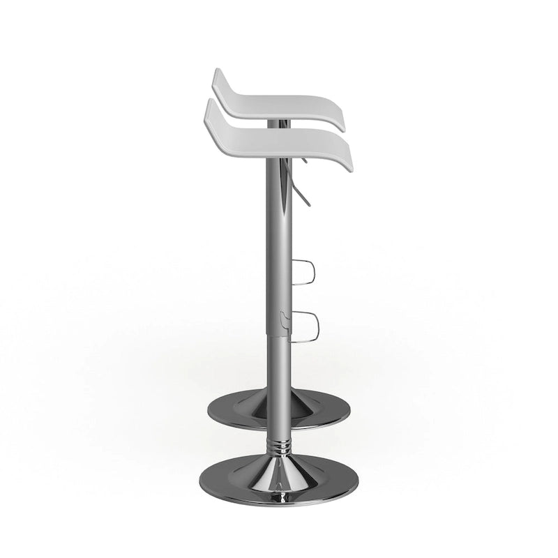 Tabourets pivotants réglables Porch & Den Blaine Chrome Air Lift (Lot de 2)