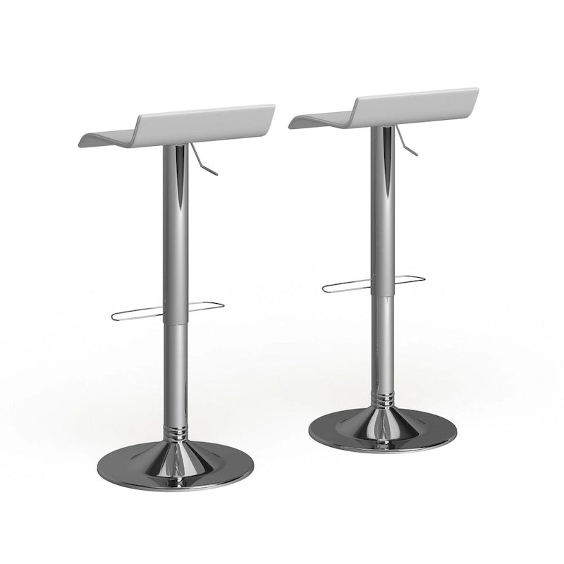 Tabourets pivotants réglables Porch & Den Blaine Chrome Air Lift (Lot de 2)