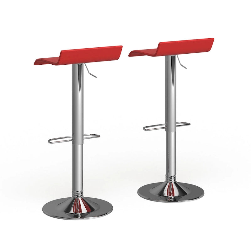 Tabourets pivotants réglables Porch & Den Blaine Chrome Air Lift (Lot de 2)