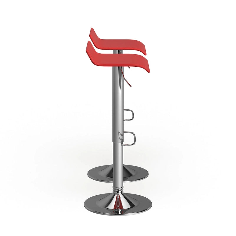 Tabourets pivotants réglables Porch & Den Blaine Chrome Air Lift (Lot de 2)