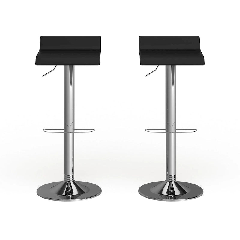 Tabourets pivotants réglables Porch & Den Blaine Chrome Air Lift (Lot de 2)