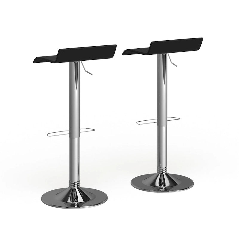 Tabourets pivotants réglables Porch & Den Blaine Chrome Air Lift (Lot de 2)