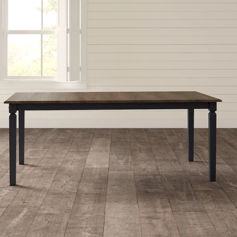 Table de salle à manger rectangulaire Glennwood Rubbed Black et Charcoal