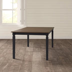 Table de salle à manger rectangulaire Glennwood Rubbed Black et Charcoal