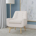 Fauteuil d'appoint Arlo en Fausse Fourrure Sherpa Blanche