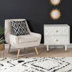 Fauteuil d'appoint Arlo en Fausse Fourrure Sherpa Blanche