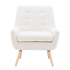 Fauteuil d'appoint Arlo en Fausse Fourrure Sherpa Blanche