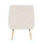 Fauteuil d'appoint Arlo en Fausse Fourrure Sherpa Blanche