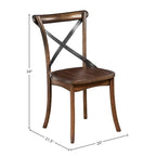 Chaises de salle à manger Alpine Arendal aspect chêne (lot de 2)