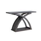 Table console de canapé Denhour DH BASIC grise patinée transitionnelle de 119 cm à 1 étagère
