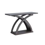 Table console de canapé Denhour DH BASIC grise patinée transitionnelle de 119 cm à 1 étagère