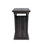 Table console de canapé Denhour DH BASIC grise patinée transitionnelle de 119 cm à 1 étagère